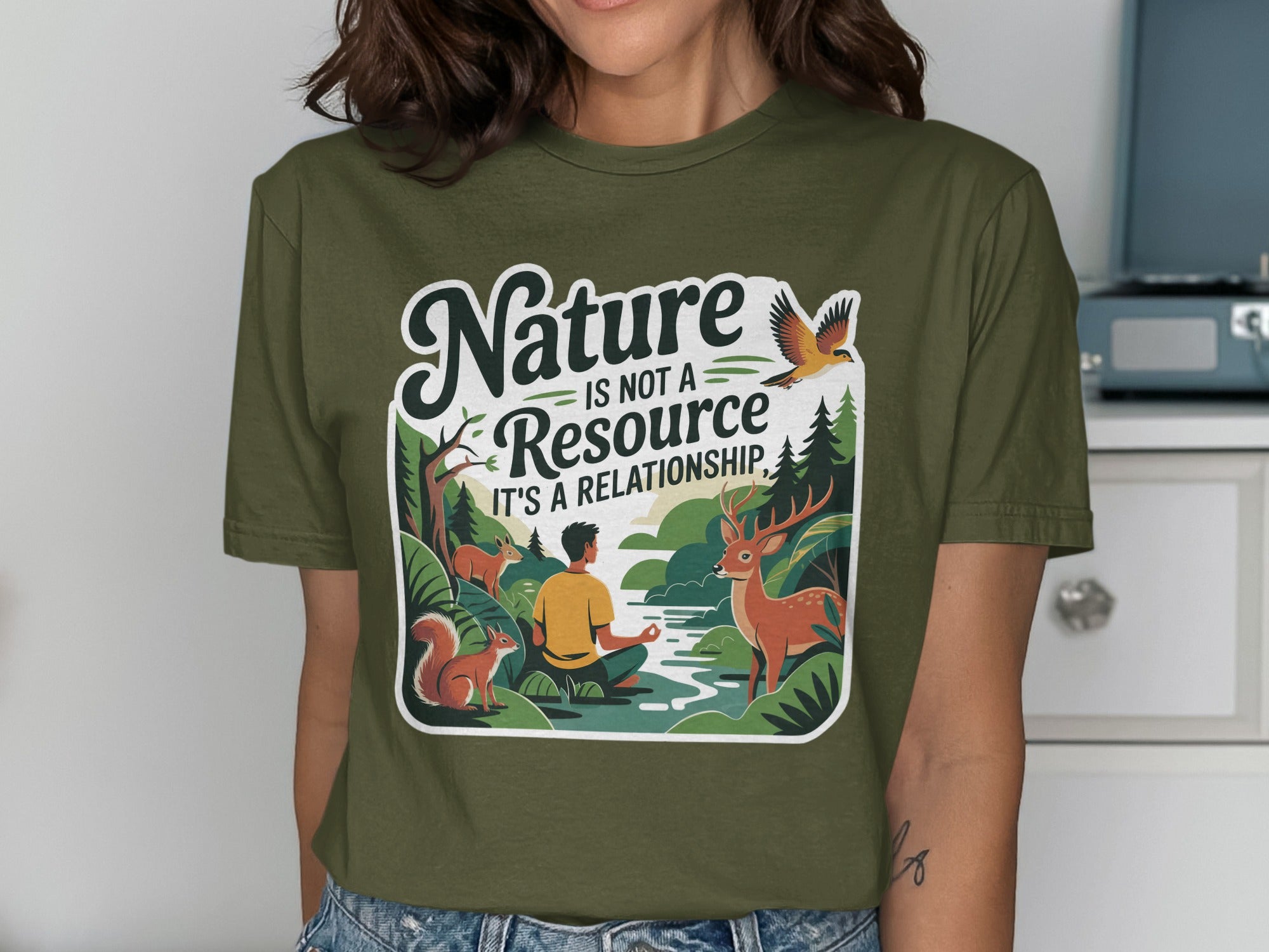 Nature Relationship Design Green T-Shirt product