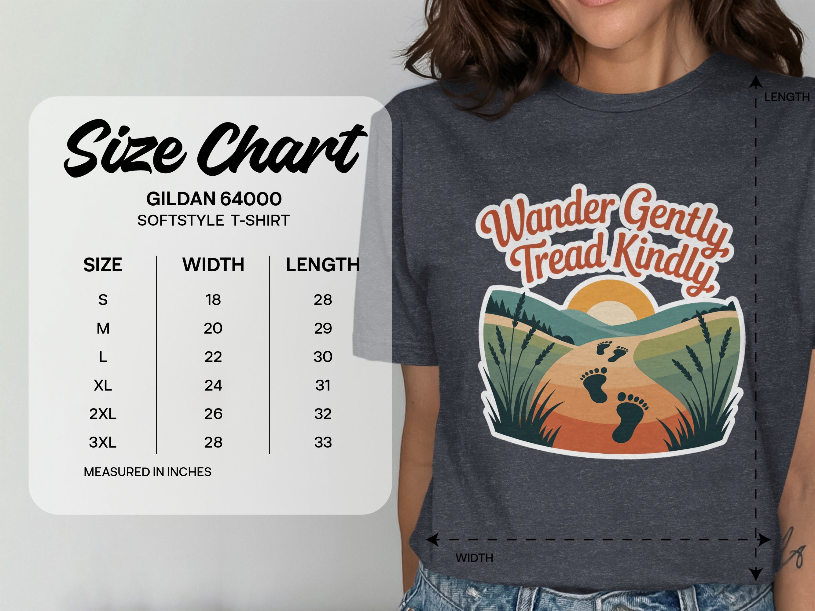 Wander Gently Tread Kindly Softstyle T-shirt product