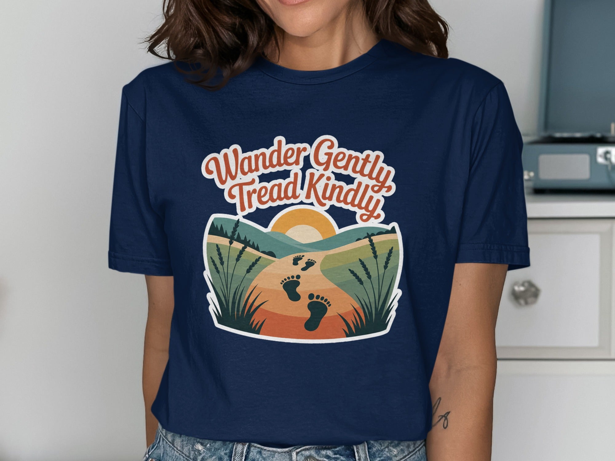 Wander Gently Tread Kindly Graphic T-shirt product type