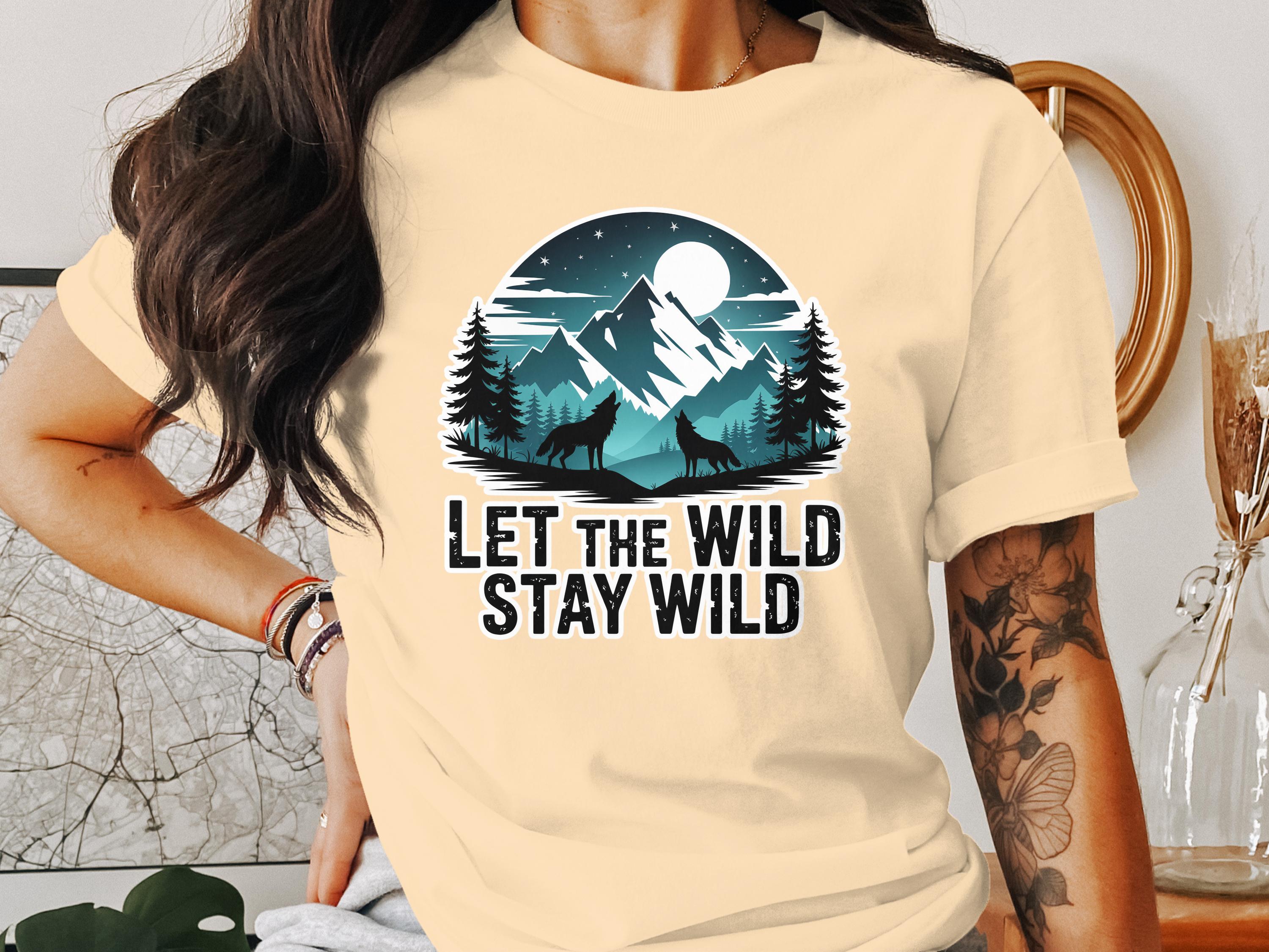 Let the Wild Stay Wild with Mountains and Wolf product type