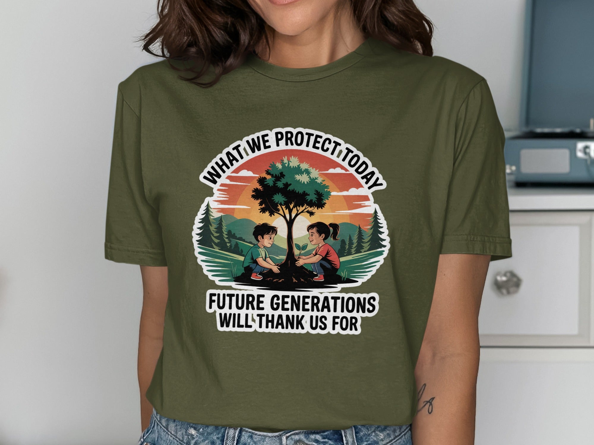 What We Protect Today Future Generations T-Shirt product
