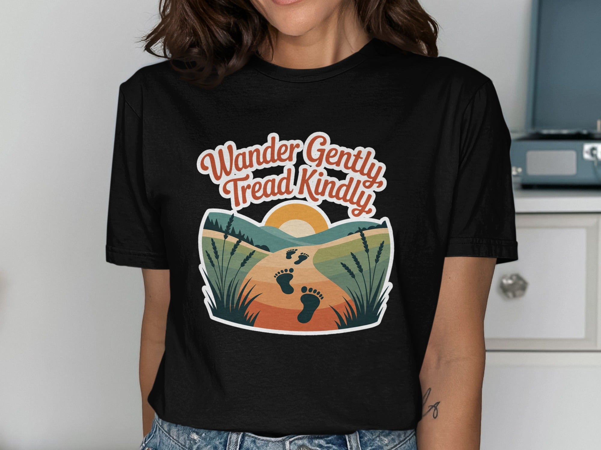 Wander Gently Tread Kindly Graphic Tee product